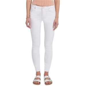7 For All Mankind Women's The Skinny Jeans White Mid-Rise Size W29